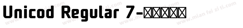 Unicod Regular 7字体转换